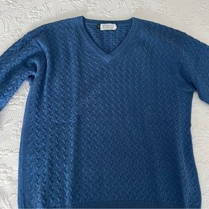 Tuttle | Blue Woven Sweater